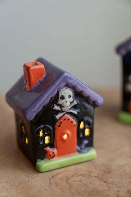 Hovedbilde LED Halloween Hus 10,5cm - Skalle