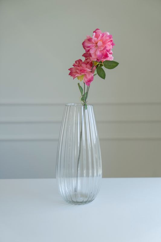 Konstgjord Blomma 66cm - Mörk Rosa