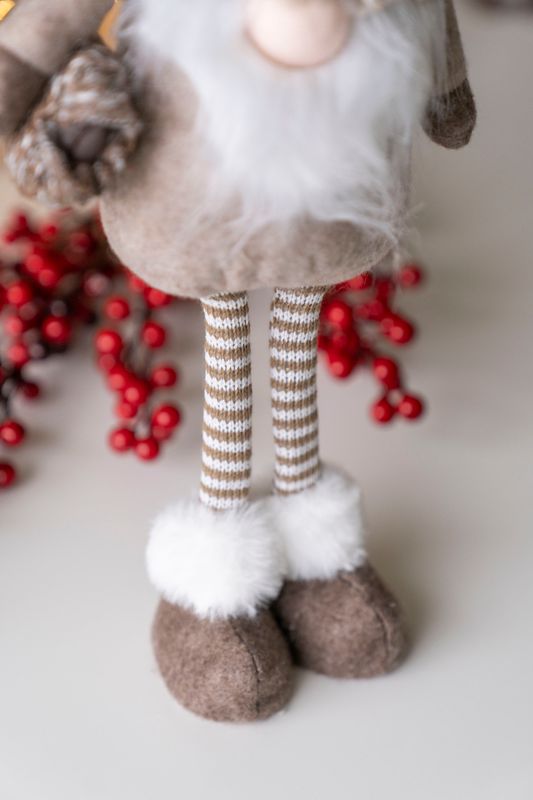 LED Tomte 52cm Brun