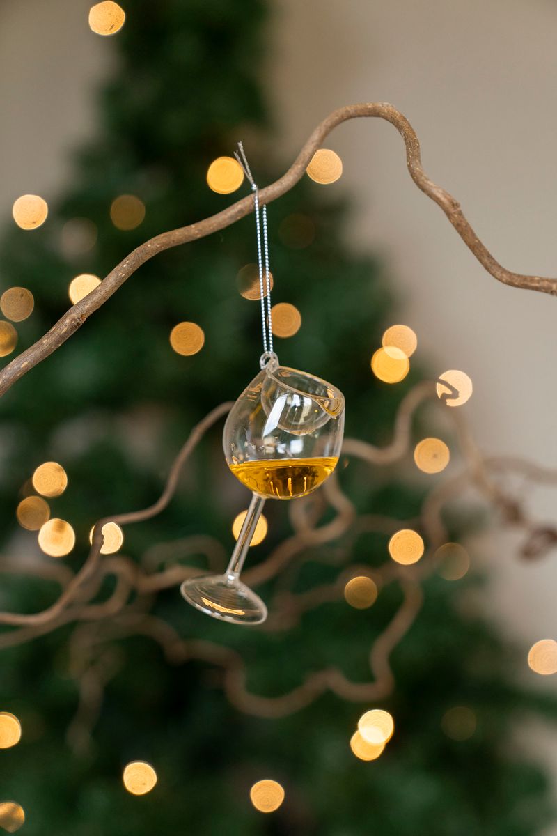 Julgranspynt - Vinglas Vit