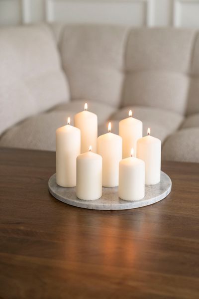 Huvudbild Blockljus Set 7pk - Vit