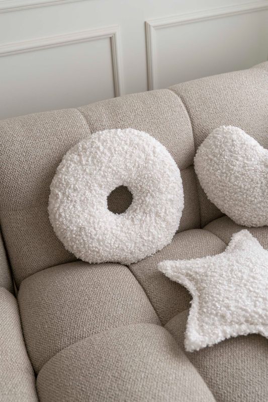 Kudde Donut 43x30cm - Vit