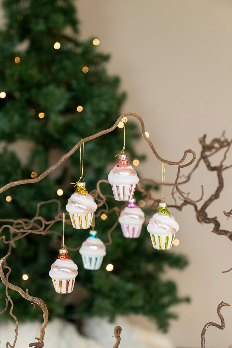Julgranspynt - Cupcake Rosa