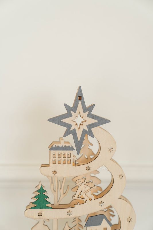 Trähus – Julgransby 45cm
