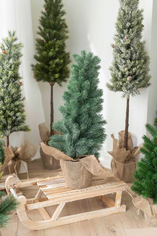 Furuträd i Jutekruka 65cm - Grön