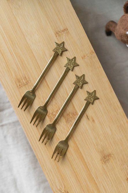 Hovedbilde Kakbestick Stjärna 4-pack - Gaffel 