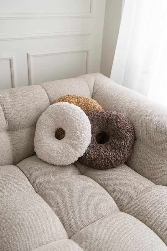 Kudde Donut 43x30cm - Vit