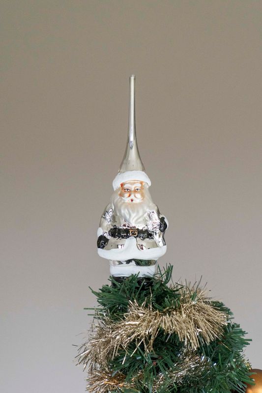 Trädtoppar - Silver Tomte 28cm