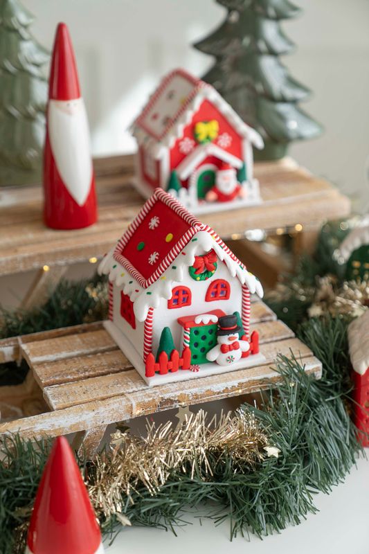 Pepparkakshus 14cm - Snögubbe