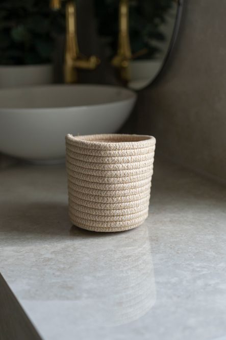 Hovedbilde Bomullskorg 13x13cm - Beige