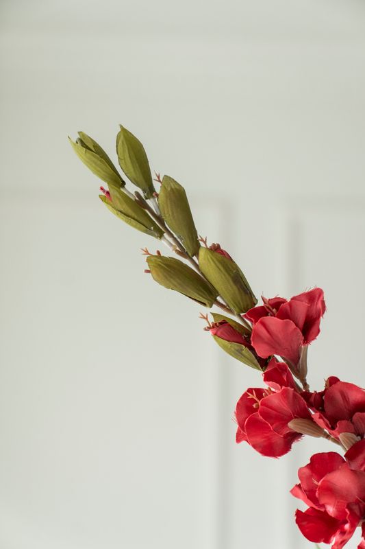 Konstgjord Blomma Gladiol 106cm - Röd