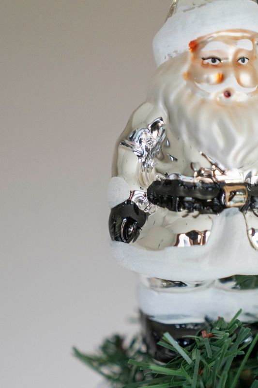 Trädtoppar - Silver Tomte 28cm