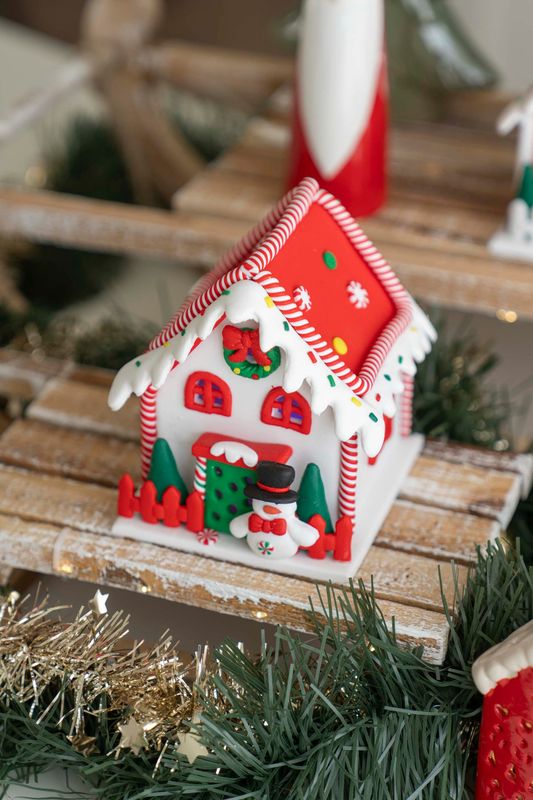 Pepparkakshus 14cm - Snögubbe