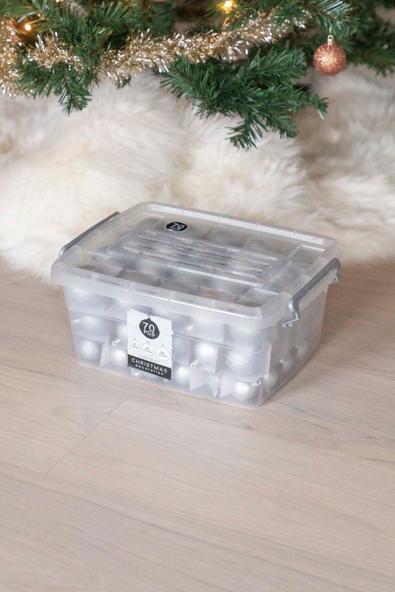 Julgranspynt - Mega paket 70stk Silver