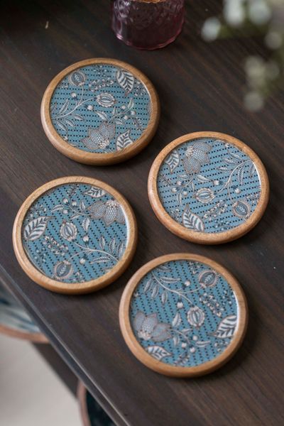 Huvudbild Athen - Glasbrickor 4pk 10cm Blå