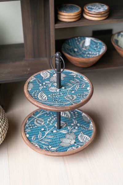 Huvudbild Athen - Våningsfat 43cm Blå