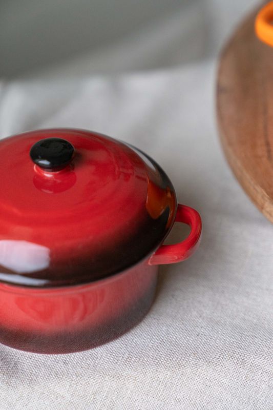 Flamme Gryta 10 cm - Röd 