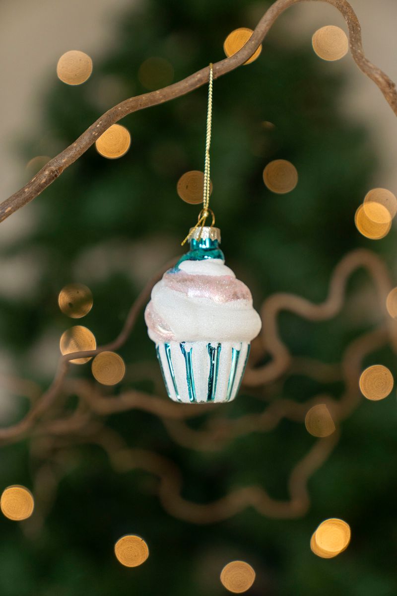 Julgranspynt - Cupcake Blå